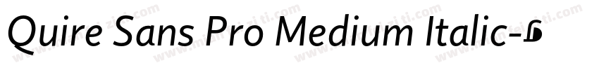 Quire Sans Pro Medium Italic字体转换
